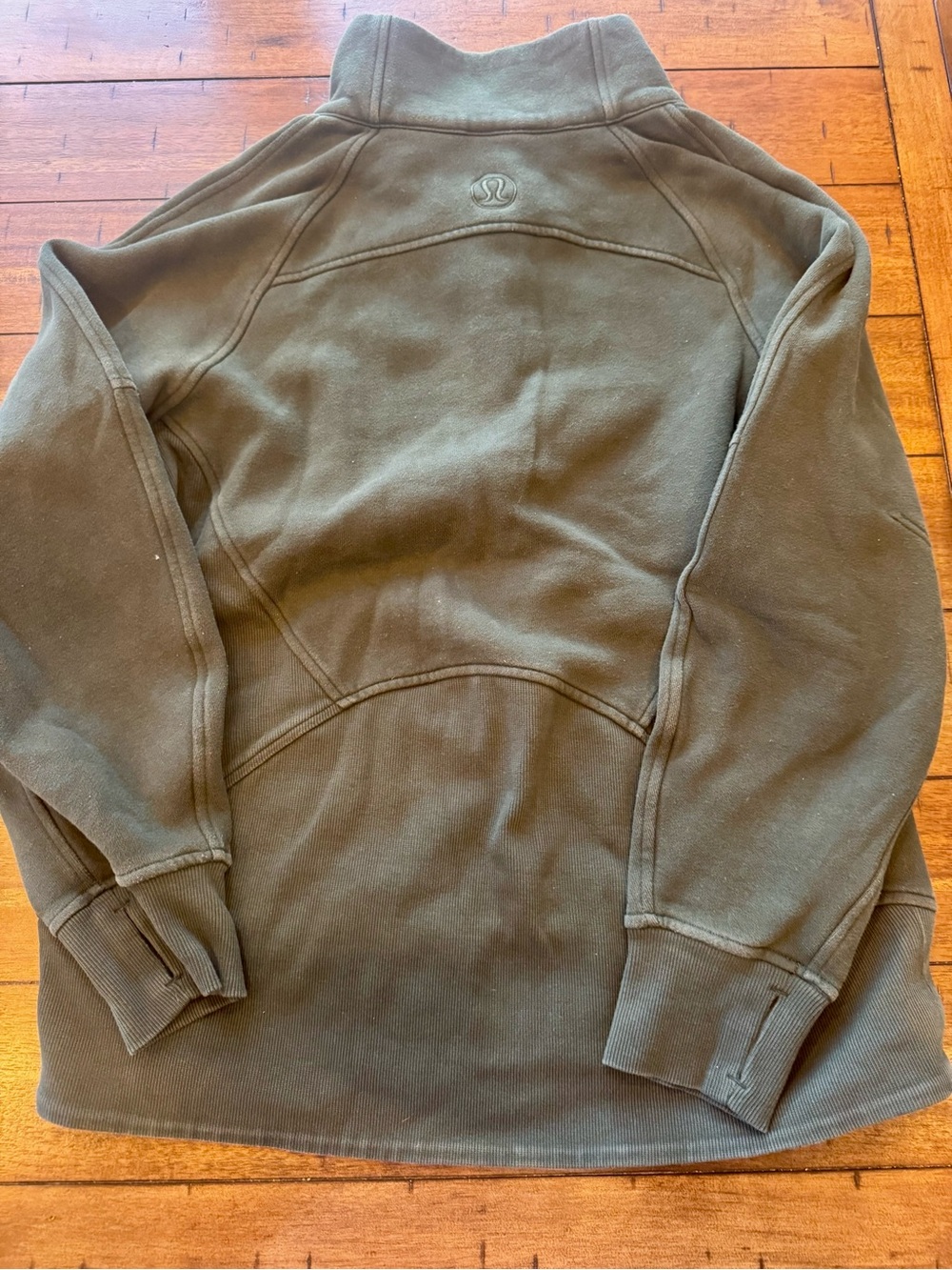 Lululemon Scuba Oversized Funnel Neck Half Zip Long Dark Forest XS/S - Picture 5 of 6